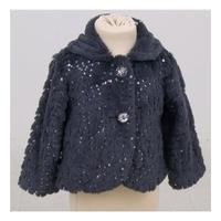 matalan age 18 23 months grey faux fur coat with sequins