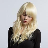 MAYSU Ethereal Beige Hair Partial Fringe Hair Synthetic Wig Beautiful Woman hair