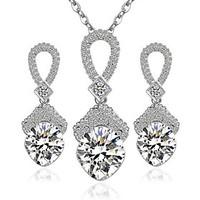 May Polly Fashion Diamond Earrings Necklace Set