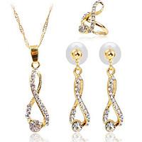 may polly fashion small diamond pendant necklace earrings set ring