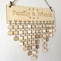 Manufacturer direct sales wooden family and friends birthday hang wooden household adornment calendar is listed