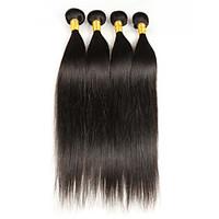 Malaysian Virgin Straight Hair Weave 4 Bundles Remy Human Hair Extensions Nature Color Mixed Length 8-26 Inch 200g