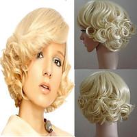 Marilyn Monroe Fashion Curly Wig Cosplay Hair Full Wigs Short Blond Holloween Party Hairstyle Natural Wig Heat Resistant