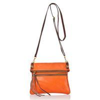 Matilde Costa Cipresso Leather Shoulder Bag, Orange