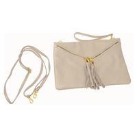 Matlide Costa Carpino Leather Clutch Bag, Beige