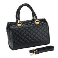 Matilde Costa Leather Olivo Quilted Handbag, Black