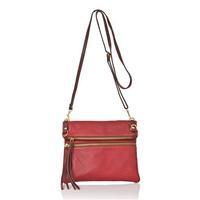 Matilde Costa Leather Cipresso Shoulder Bag, Red
