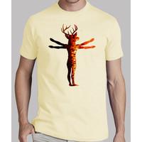 man burning forest shirt guy