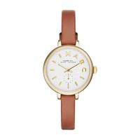 Marc Jacobs Sally ladies\' white dial brown strap watch