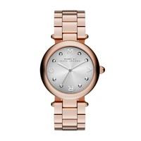 Marc Jacobs Dotty ladies\' silver dial rose gold-tone bracelet watch
