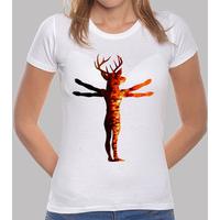 man burning forest - girl t-shirt