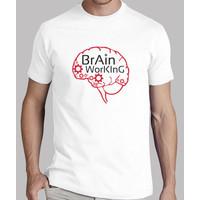 man t-shirt brain thinking