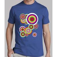 man t-shirt blue circles