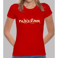 manga short girl nuklear logo pinkish red