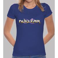 manga short girl nuklear logo blue