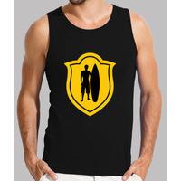 man surfing shirt sleeveless black