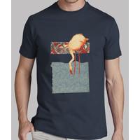 man t-shirt vintage pink flamingo