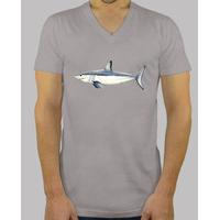 mako shark - man, manga short beak long neck, gray melange