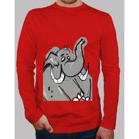 man manga long red elephant