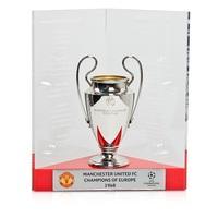 Manchester United 1968 Past Winners Champions of Europe 150mm Trophy on Commemorative Display