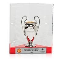 Manchester United 1999 Past Winners Champions of Europe 150mm Trophy on Commemorative Display