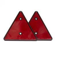 maypole reflective trailer triangle 2 pack red