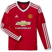 manchester united home shirt 201516 long sleeve kids red
