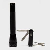 Maglite AA Torch & Victorinox Penknife Set, Black