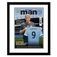Manchester City Personalised Magazine Cover Framed