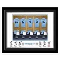 Manchester City Personalised Dressing Room Photo Framed