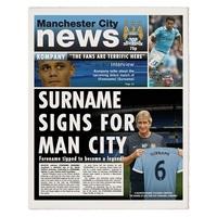 Manchester City Personalised Newspaper Single Page