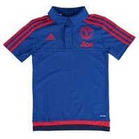 manchester united training polo kids royal blue