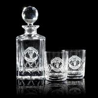 Manchester United Crystallite 3 Piece Panel Whisky Set