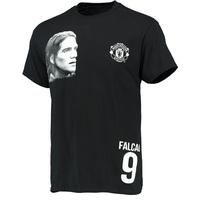 Manchester United Falcao Face T-Shirt - Black - Mens