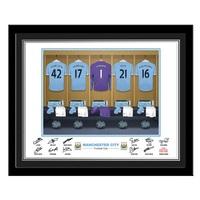 Manchester City Personalised Goal Keeper Dressing Room Photo Framed