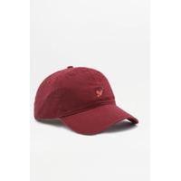 Maroon Heart Motif Curved Peak Cap, MAROON