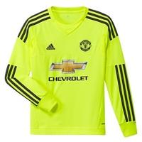 manchester united away goalkeeper shirt 201516 kids yellow