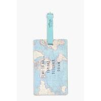 Map Time To Go Luggage Tag - multi