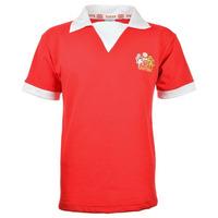 manchester united 1970s retro football shirt