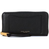 marc by marc jacobs recruit wallet in black tumbled leather womens pur ...