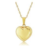 Mark Milton 9ct Yellow Gold Small Puffed Heart Pendant Necklace