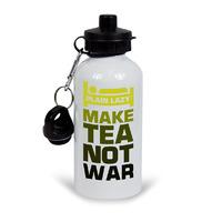 MAKE TEA NOT WAR WHITE DRINKS BOTTLE