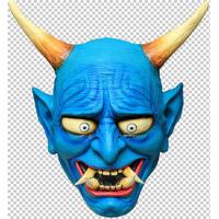 Mask Head Devil Oni Demon Blue