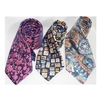 Marks & Spencer - one size - multi coloured - 3 silk ties