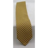 Marks and Spencer Blues and Daisy Yellow Printed Silk Tie