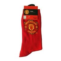 Manchester United FC Crest Red Socks Size 6-12