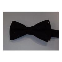 marks spencer black silk bow tie with black diamonte detail