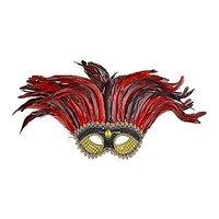 Maya Gold/black Sequin Eyemasks Withgem & Feathers Mardi Gras Masks Eyemasks &