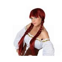Mahogany Hair With Fringe & Long Plaits