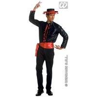 Man\'s Fancy Dress Flamenco Shirt With Belt